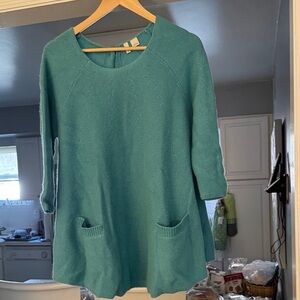 Moth Teal Crew Neck Sweater